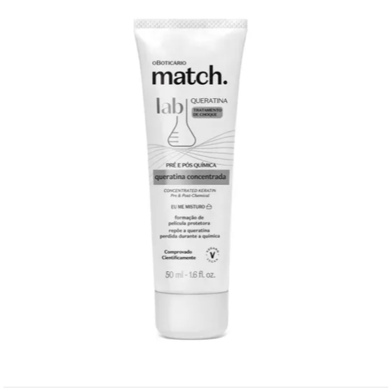 Queratina Concentrada Match Lab Tratamento De Choque 50ml | Shopee Brasil
