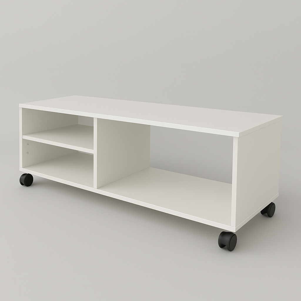 Promoção de Hoje! Rack para TV com Rodízios – Branco, Estilo Moderno Ideal para Sala ou Quarto Gamer