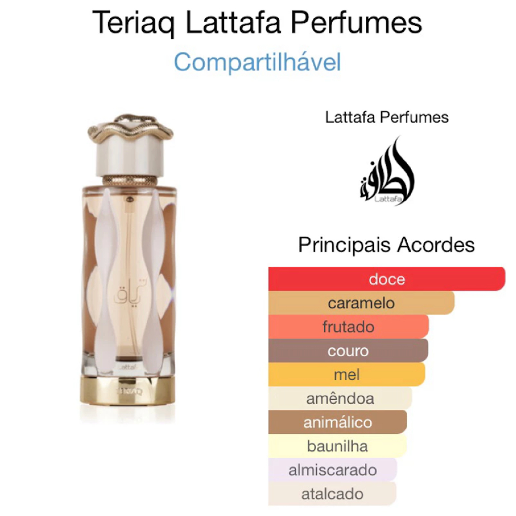 Perfume Árabe Unissex Teriaq Intense By Lattafa EDP 100ml Eau De