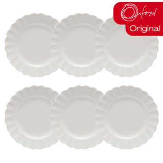 Jogo 6 Pratos Sobremesa Flora Camelia 22cm Porcelana Oxford em Oferta na Shopee