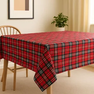 Toalha de Mesa Xadrez 4 Lugares Retangular Decoração 1,50x1,50 Decoração