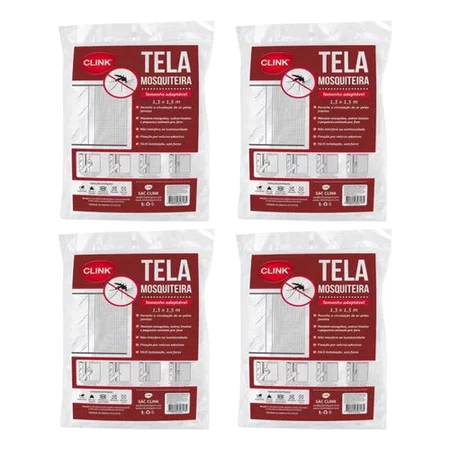 Kit 1 tela mosquiteira janela velcro ajustável anti insetos