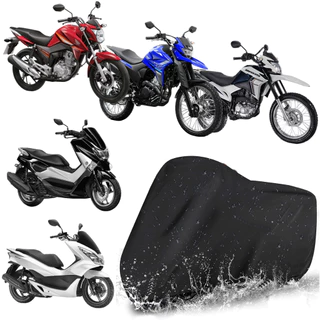 Capa de Cobrir Moto Forrada em Couro Impermeável Protetora Sol Chuva Poeira em Oferta na Shopee