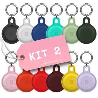 KIT 2 Capa de Silicone para AirTag - Proteção e Estilo para Pets, Chaves e Mochilas - Varias Cores