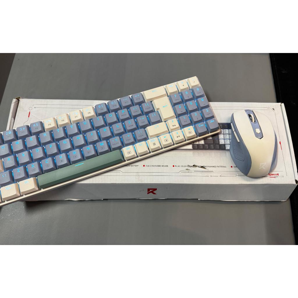 Kit Mouse e Teclado Mecânico Sem Fio Redragon BS-8772 (Recondicionado)