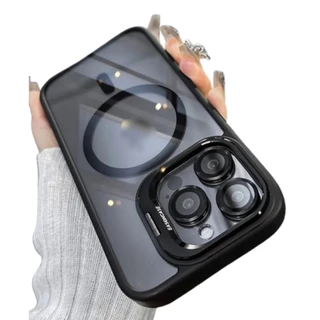 Capinha Premium Magsafe C/ Tampa Suporte Câmera e Kit Lente Proteção iPhone 11 12 13 14 15 16 ProMax