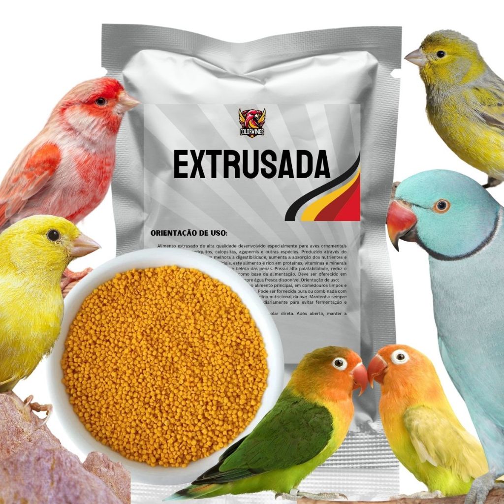 Ração Extrusada Premium para Aves – Nutrição e Saúde Garantida 1Kg ...