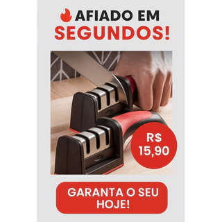Amolador de Faca Manual Afiador de Facas Portátil Cozinha Prático Rápido em Oferta na Shopee
