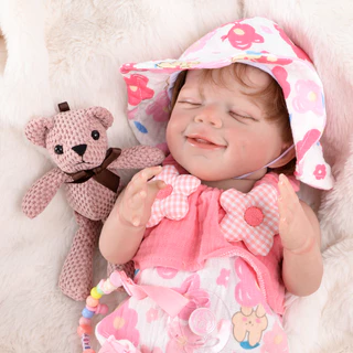 Boneca Bebê Reborn 100% Silicone Pintada Realista Sweetie Menina 48cm Rosa