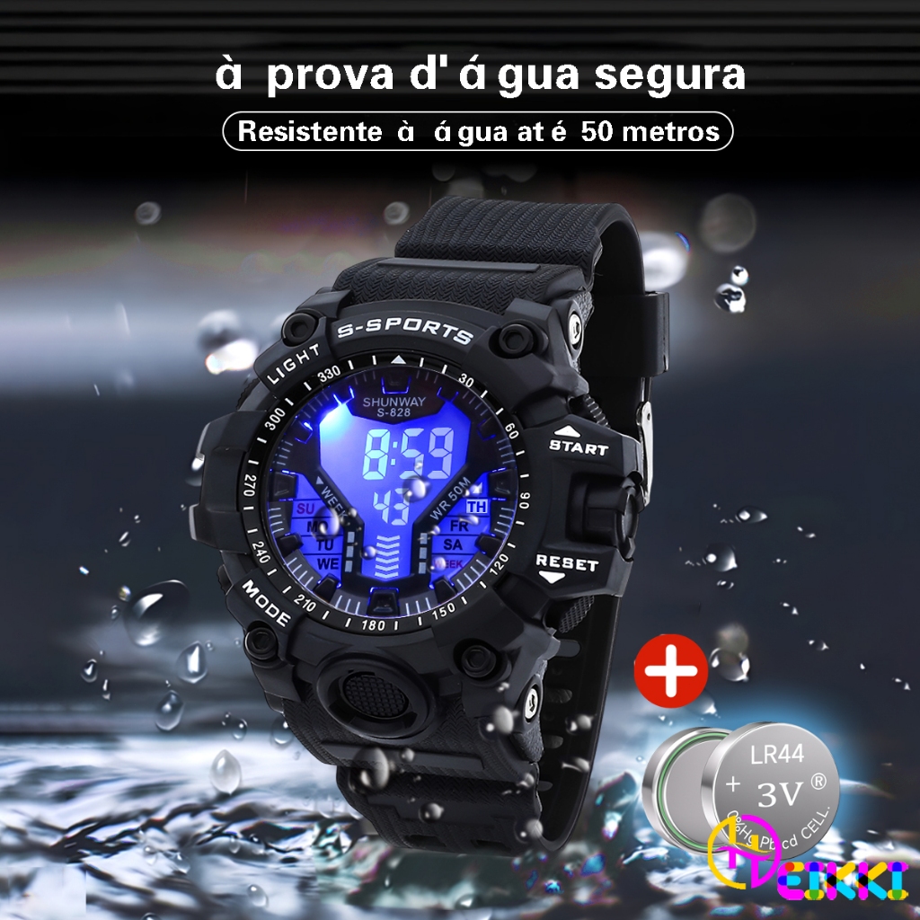 Relógio Masculino Digital A Prova D Água Original Luxo Esportivas ...