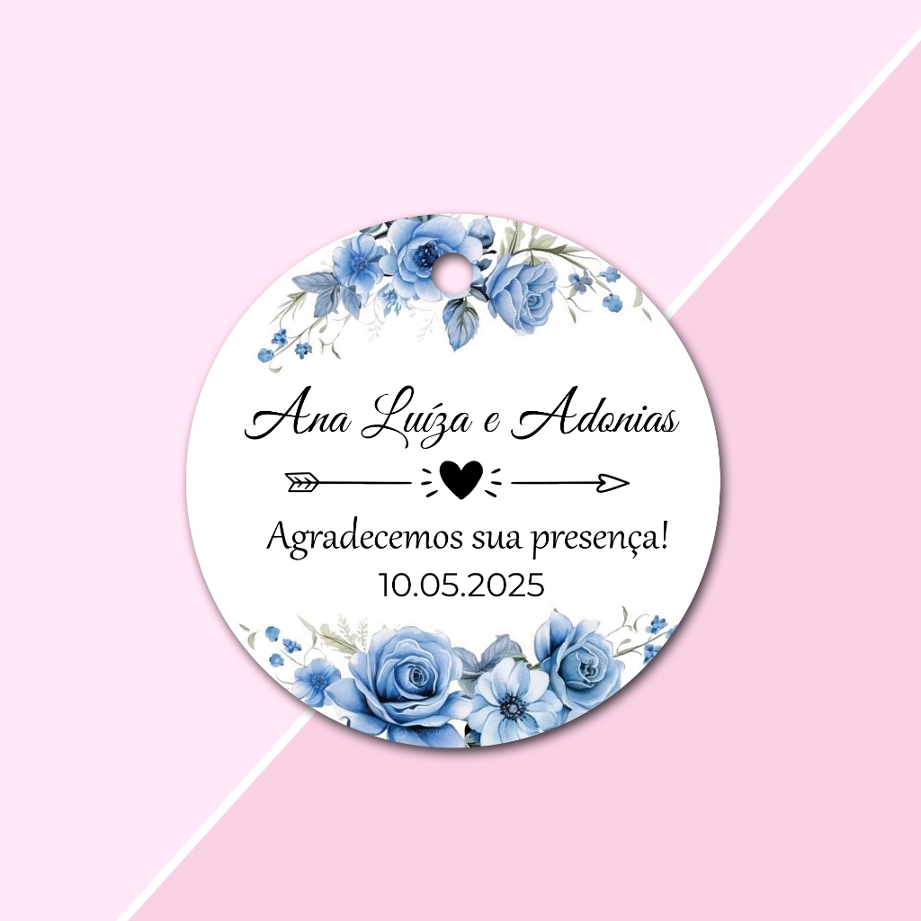 450 Tags Personalizadas tamanho 4,5x4,5cm Papel offset Formato Redondo ...