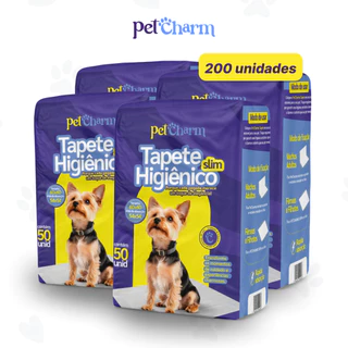 Kit 200 unid Tapete Higiênico PetCharm Slim -Tamanho 50cm x 60cm Para Cachorros em Oferta na Shopee