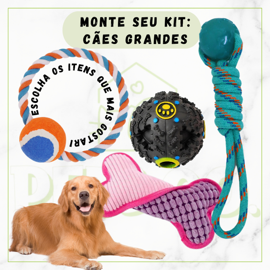 Kit Brinquedos para Cachorro Grande Porte | Shopee Brasil