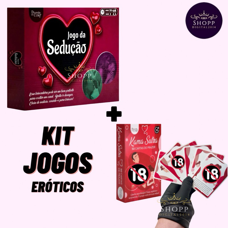 Kit Baralho Erótico Jogo Kama Sutra + Jogo da Sedução de Tabuleiro Jogo ...