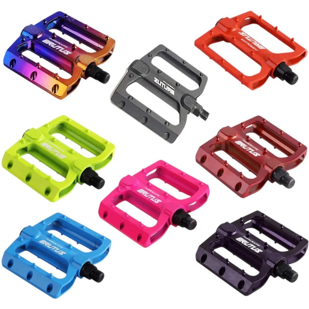 PAR DE PEDAL PLATAFORMA ABSOLUTE BRUTUS FLAT Bike Mtb Dh Enduro Bmx Rosca Grossa 9/16 freeride bicicleta