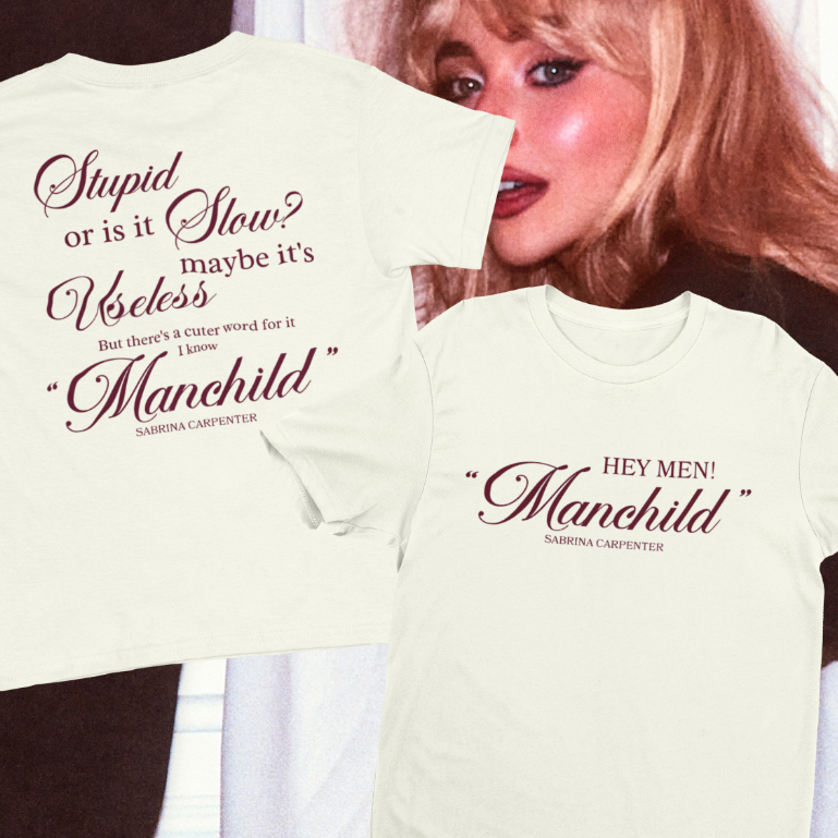 CAMISETA TSHIRT - SABRINA CARPENTER MANCHILD 100% ALGODÃO | Shopee