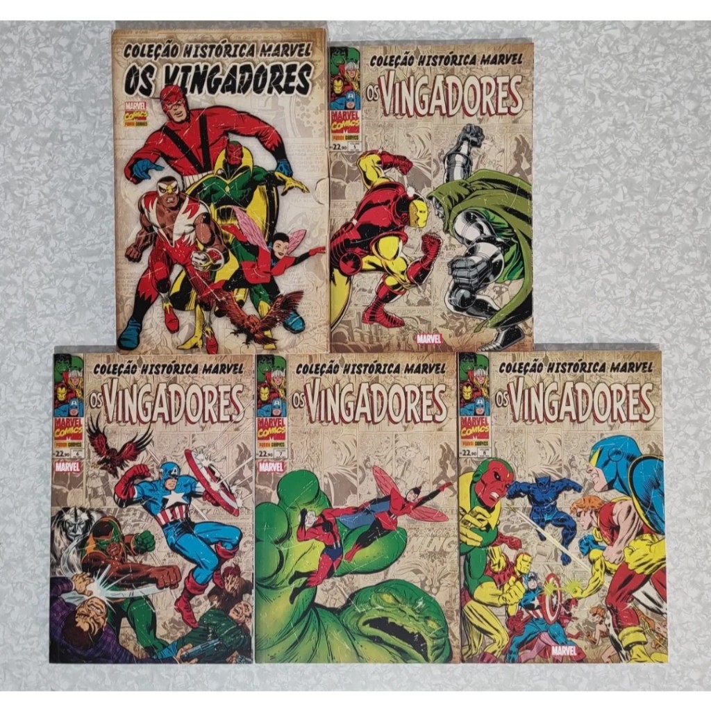 Coleção Histórica Marvel Os Vingadores Caixa 2 Ed. Panini | Shopee Brasil
