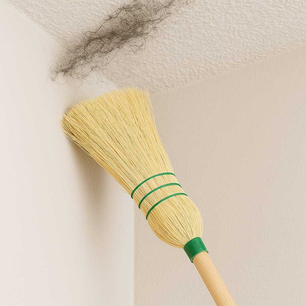 Vassoura Limpa Teto Alta Alcance Vasculho Para Pé Direito Alto Remove ...