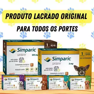 Antipulgas e Carrapatos Simparic Cães Todos os Tamanhos com 1 Comprimido