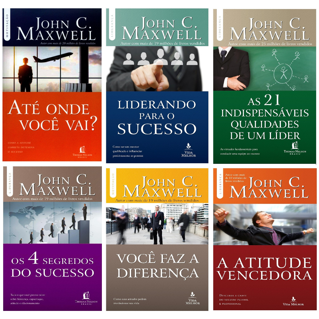 Coleção John C. Maxwell - 6 livros que fala sobre liderança, carreiras ...