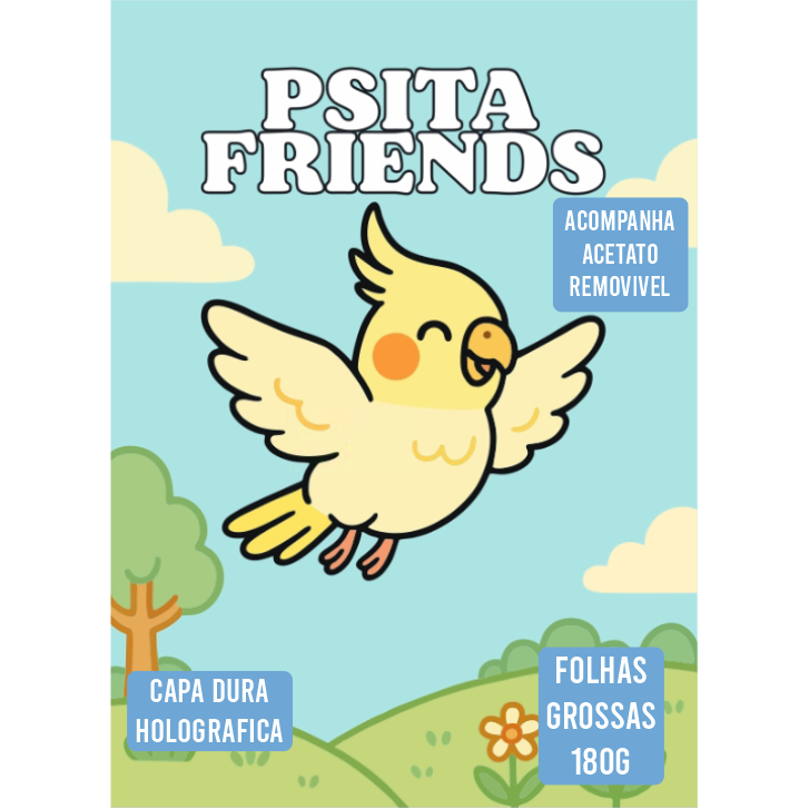 Livro para Colorir Psita Friends Calopsita e Amigos