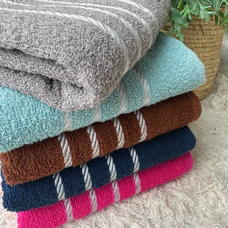 Kit 4 Toalhas de Banho Grande 70 x 130 cm 100% Algodão Alta Absorção