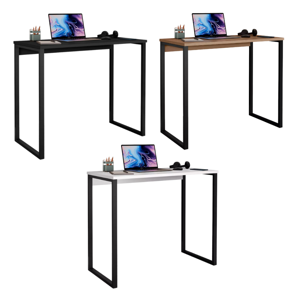 Escrivaninha Industrial Estilo Penteadeira – Mesa MDF 90cm ou 117cm para Quarto, Moderna e Versátil