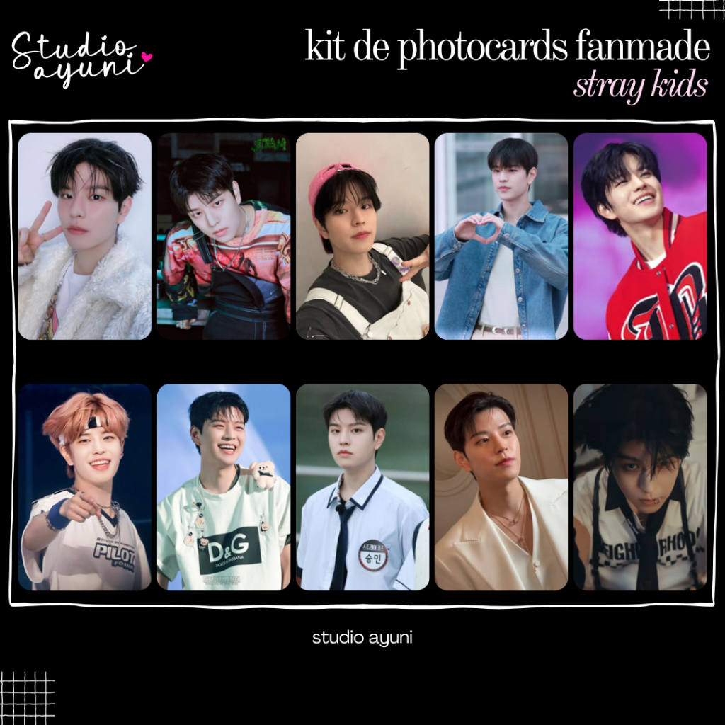 KIT PHOTOCARDS STRAY KIDS SEUNGMIN - FANMADE em Promoção na Shopee