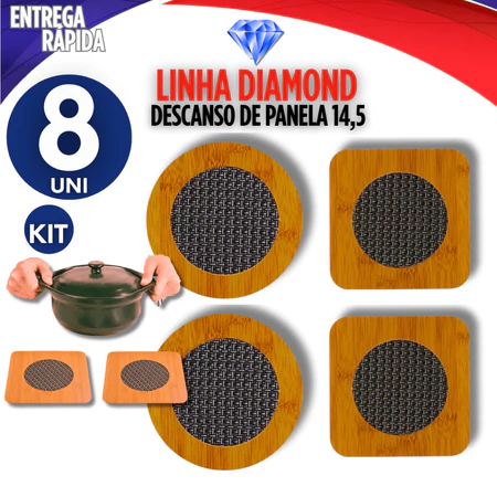 Conjunto 8 Descanso Panela MDF