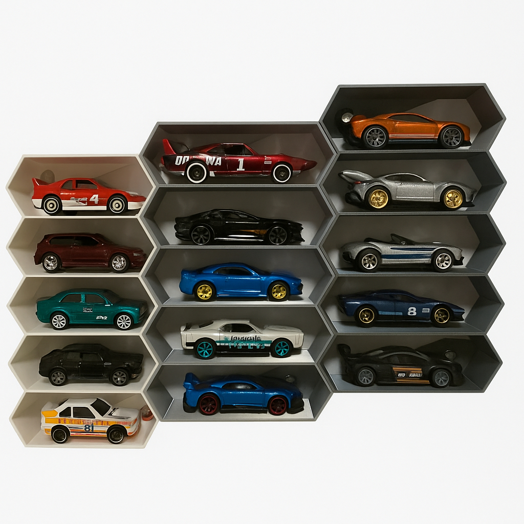 Suporte de Parede para Carrinhos Hot Wheels e Modelos 1:64 - Para 5, 10 ...