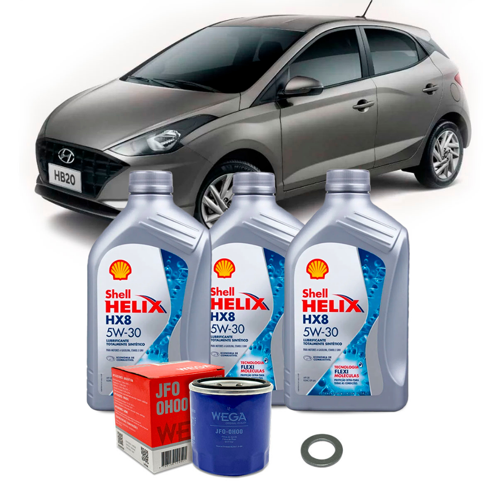 Kit Revisão Troca de Óleo 5w30 Hyundai HB20 1.0 12v 3cc 80cv Aspirado ...