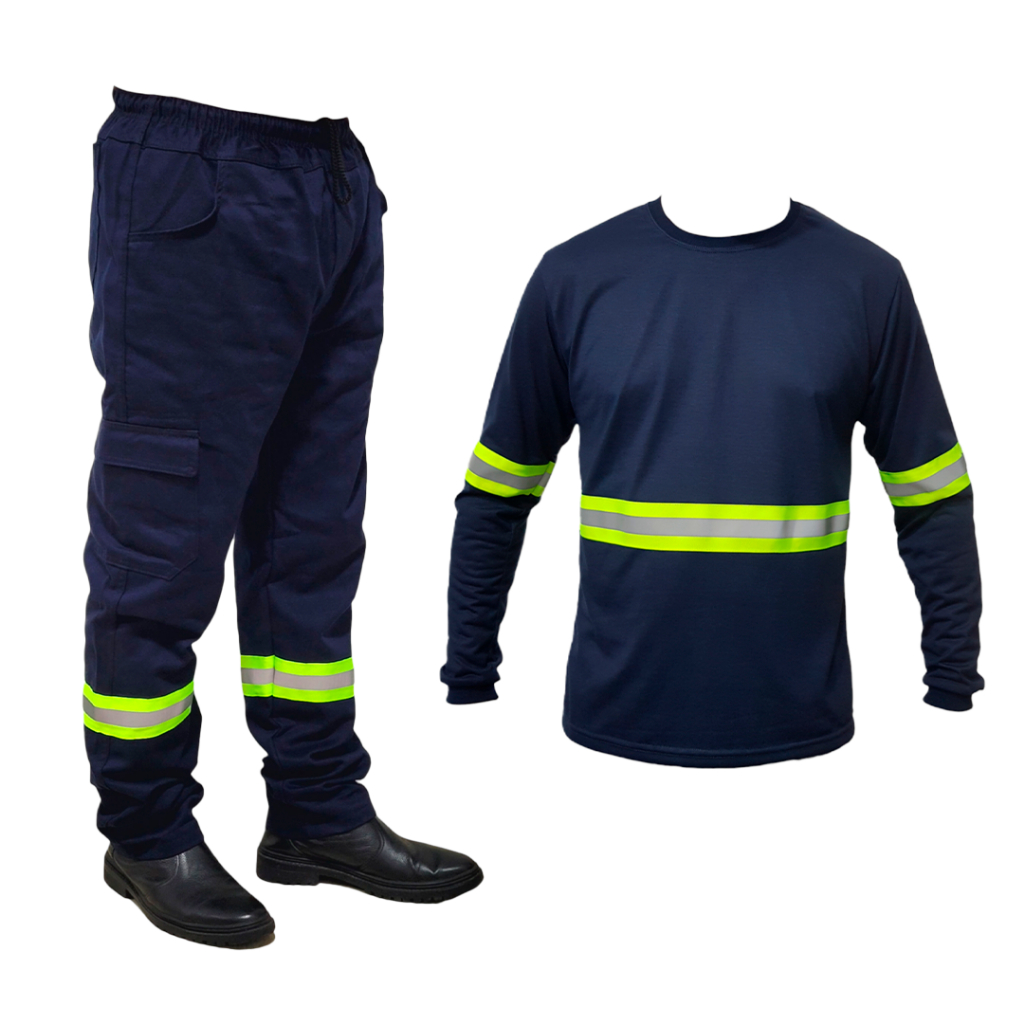 Kit Conjunto Uniforme Trabalho Profissional Calça e Camiseta Manga ...