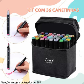 Canetas Touch Estojo Com 36 Cores Pontas Duplas Para Pintura Bob Good em Oferta na Shopee