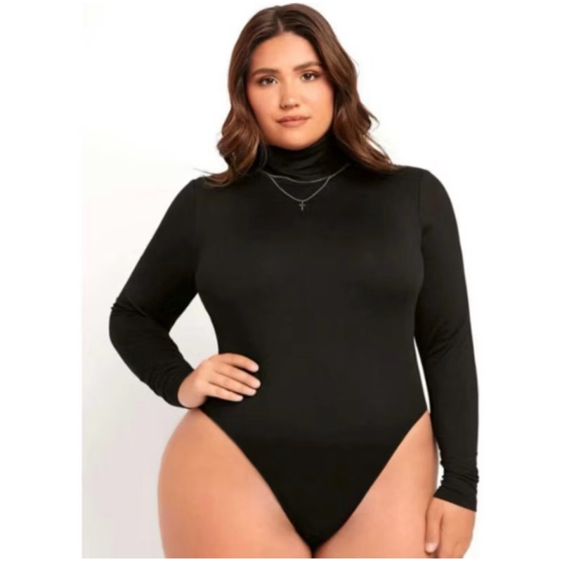 Body Anna plus size estiloso gola alta moda outono inverno modelo ...