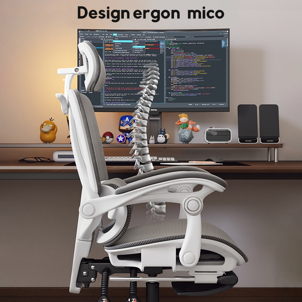 Cadeira Gamer Ergonômica Premium: Apoio Cabeça 3D + Lombar 2D Ajustável, Malha Respirá vel, 140kg
