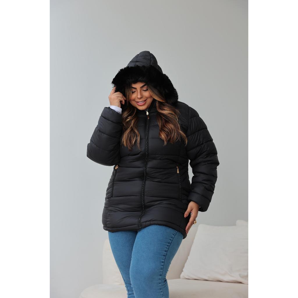 Jaqueta Parka Dupla Face Plus Size G2,G3,G4,G5 veste 2 lados Nylon