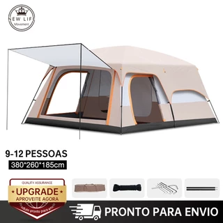 Barraca Camping Acampamento 9-12 Pessoas Grande Família Lux barraca impermeável