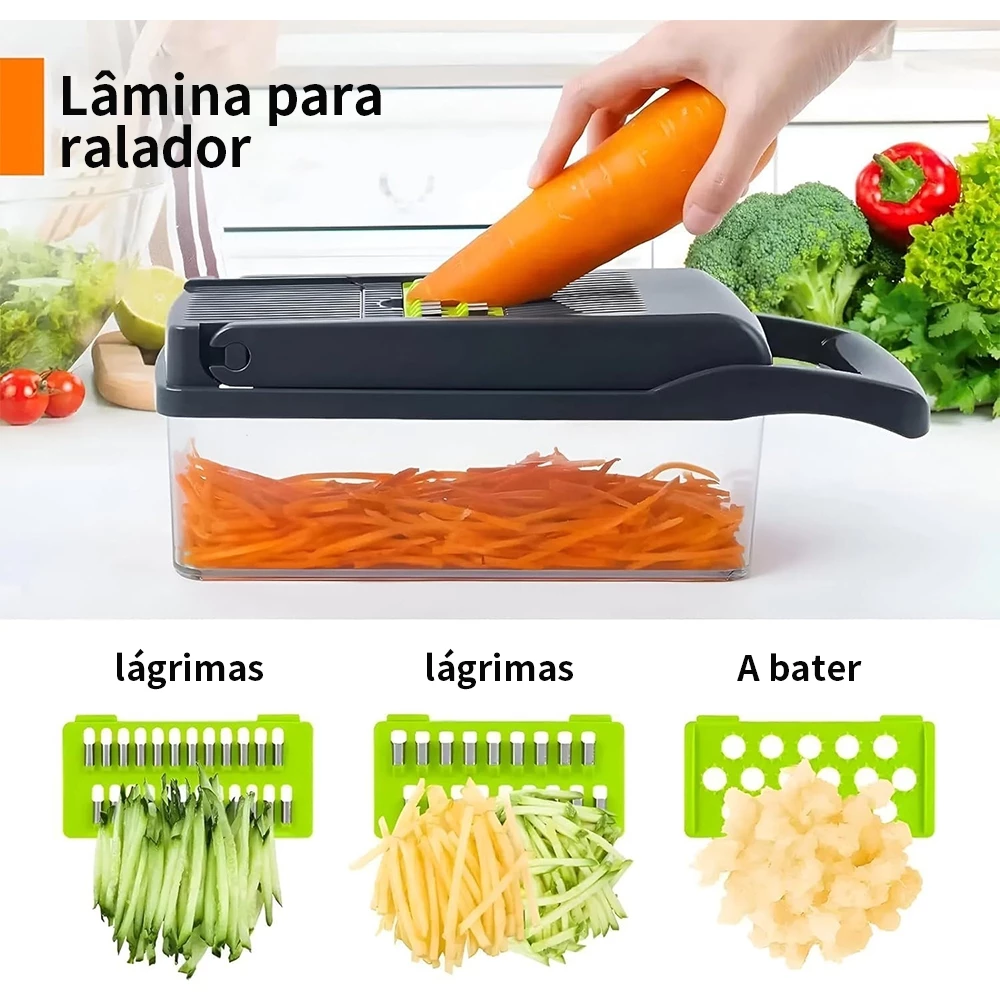 Cortador de legumes profissional com acessórios