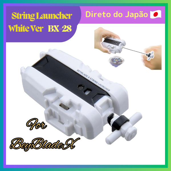 Direto do Japão Original】Beyblade X BX-28 String Launcher White