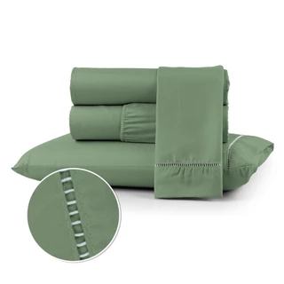 Jogo De Cama Lencol 400 fios Micropercal 2 e 3 Peças Ponto Palito Berço Solteiro Casal Queen e King em Oferta na Shopee