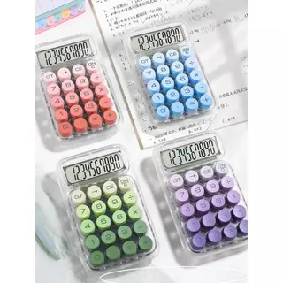 Calculadora Transparente Estilo Vintage Degradê Kawaii Aiker AK-J036