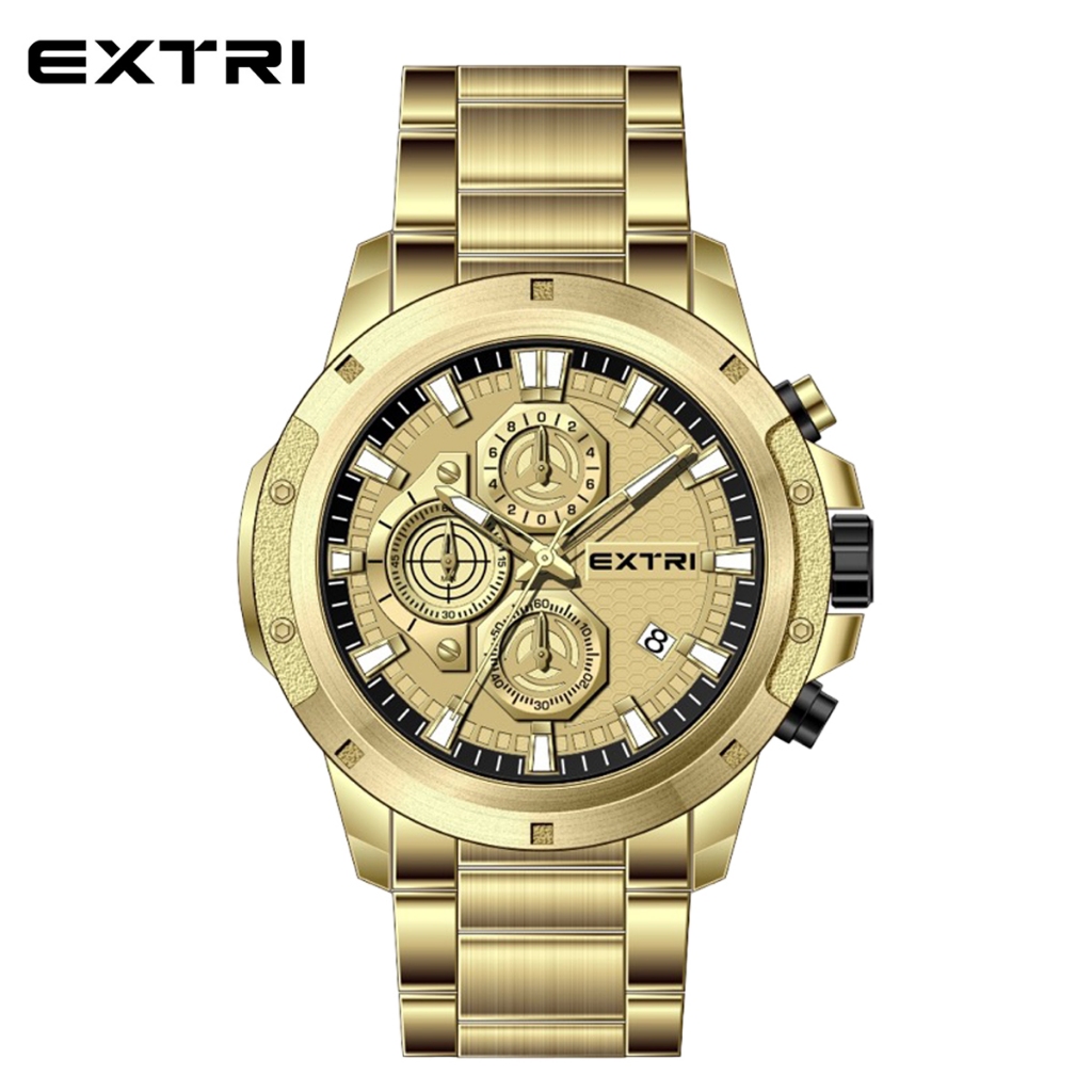 Relógio Masculino EXTRI X6115 - Quartzo, à Prova d'Água, Mostrador