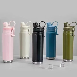 Garrafa Térmica Inox 800ml – 12h Gelada ❄ | 5h Quente 🔥