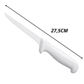 Faca de Desossa 5" Profissional 27,5cm | Aço Inox | Ideal p/ Carne, Aves e Peixe | Corte Preciso