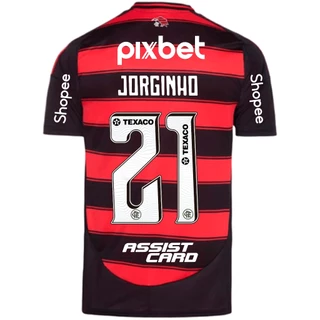 Manto Flamengo Jogo 1 Adidas 2025 - C/ Kit Patrocínio - Jorginho 21