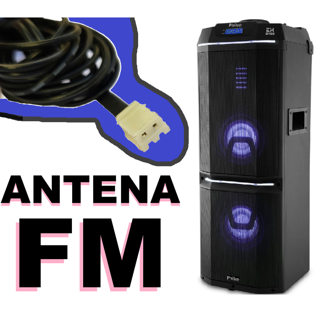 Antena Fm Para Philco Pcx9000 (artesanal) Com 3 Metros. (Usado