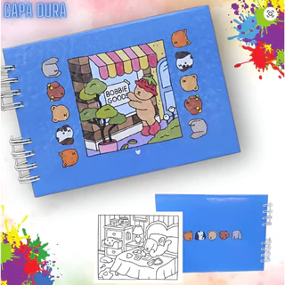 Bobie Guds Capivara Caderno Livro Colorir Pintura Encadernado 48 folhas