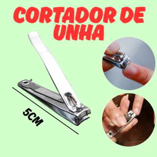 Cortador De Unha 5Cm Cortadores Manicure Pedicure Aço Inox Com Lixa Cuidados Com A Unha em Oferta na Shopee