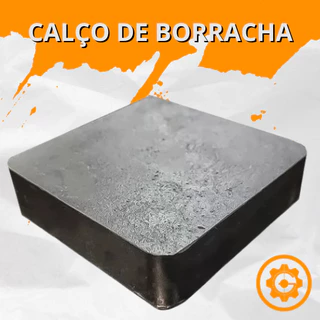 Calço De Borracha Anti Vibração Amortecedor G 1500kg 150x150x30mm