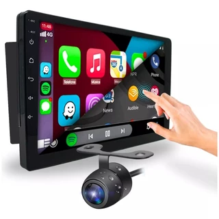 Multimidia 9" e 10" poelgadas 4g+64g Qled Carplay Android auto +Camera de ré